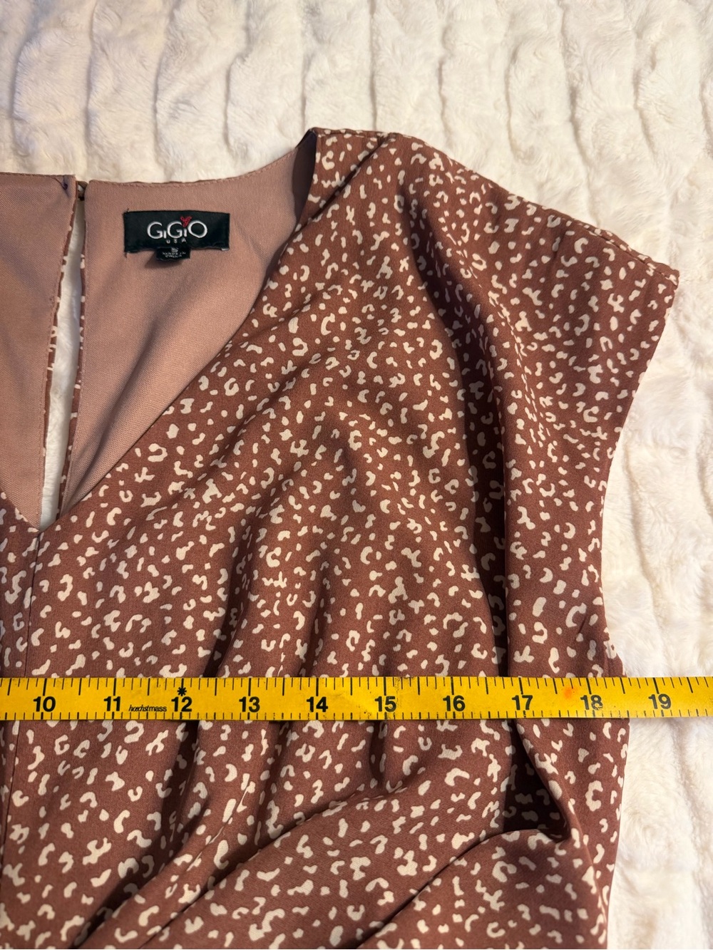Light Brown Animal Print Wide Leg Romper/Jumpsuit - Picture 6 of 12